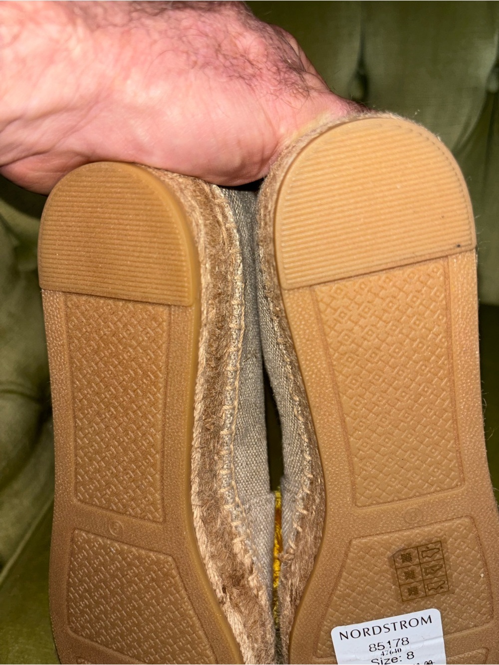 NIB Tory Burch Lily Platform Espadrille, Linen/Embroidery Natural $228 - Picture 4 of 10